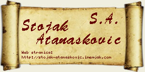 Stojak Atanasković vizit kartica